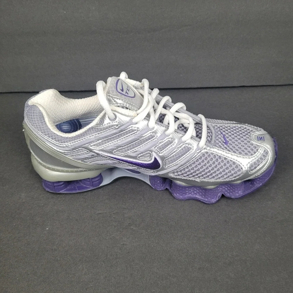 Nike Shox TL Metallic Silver Purple Women's  Running Shoe Sz 8 #314089-051 2006